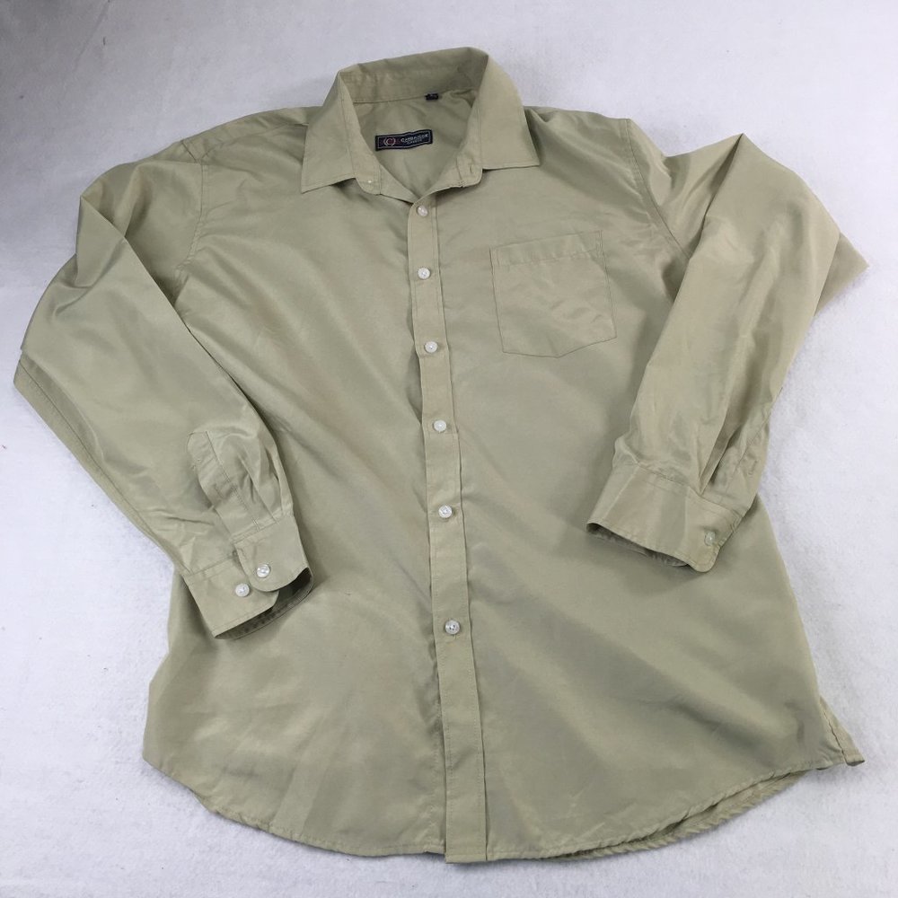 Cambridge Classic Mens Shirt Green Extra Large Button Down Long Sleeves #0247